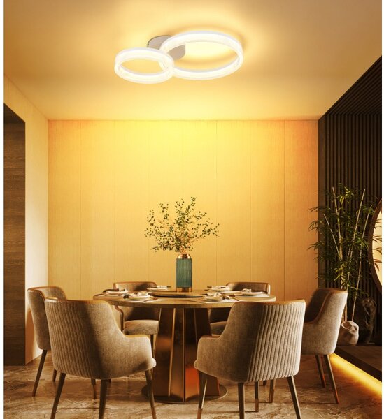 Globo 48046D2 LED přisazené stropní svítidlo ZARA | 24W integrovaný LED zdroj | 1800lm | 3000K | béžová