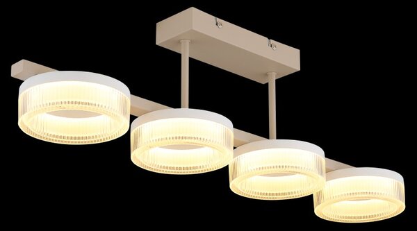 Globo 48046D3 LED přisazené stropní svítidlo ZARA | 24W integrovaný LED zdroj | 1600lm | 3000K | béžová