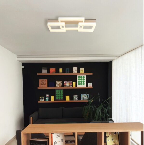 Globo 48047D2 LED přisazené stropní svítidlo ZARA | 40W integrovaný LED zdroj | 3300lm | 3000K | béžová