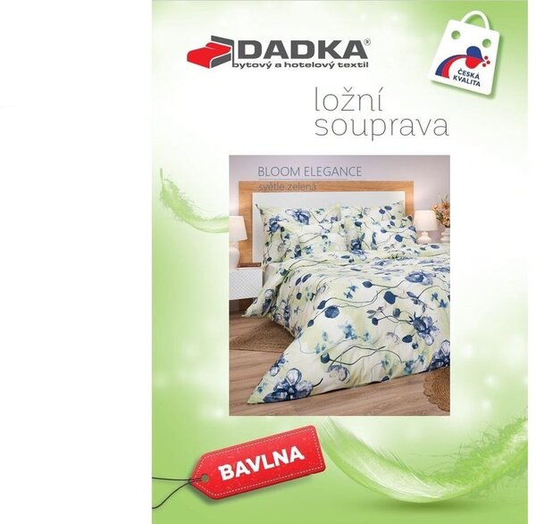 Bavlněné povlečení Bloom elegance světle zelená 140x200, 70x90 cm