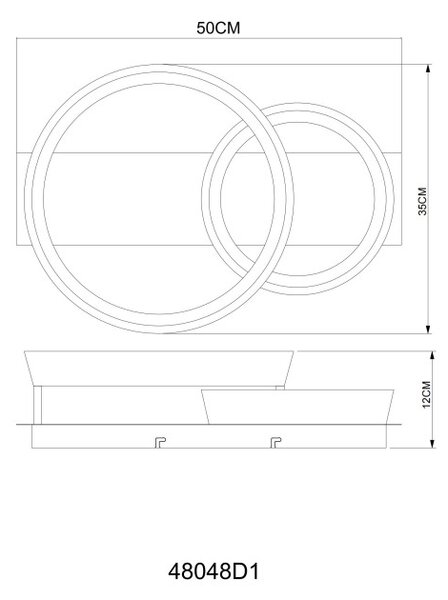 Globo 48048D1 LED přisazené stropní svítidlo SYRAKUS | 24W integrovaný LED zdroj | 1145lm | 3000K | hnědá