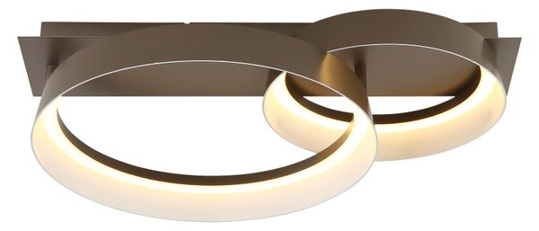 Globo 48048D1 LED přisazené stropní svítidlo SYRAKUS | 24W integrovaný LED zdroj | 1145lm | 3000K | hnědá