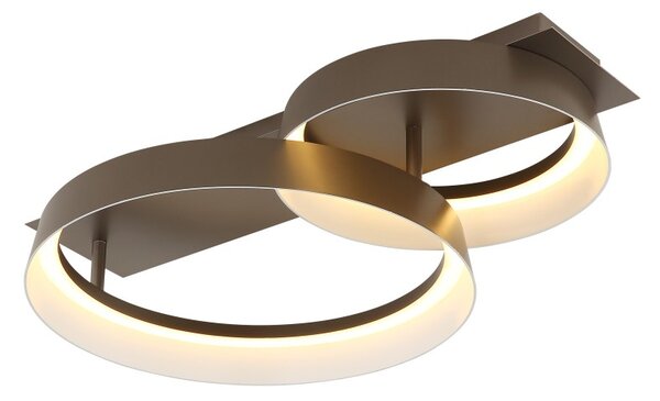 Globo 48048D1 LED přisazené stropní svítidlo SYRAKUS | 24W integrovaný LED zdroj | 1145lm | 3000K | hnědá