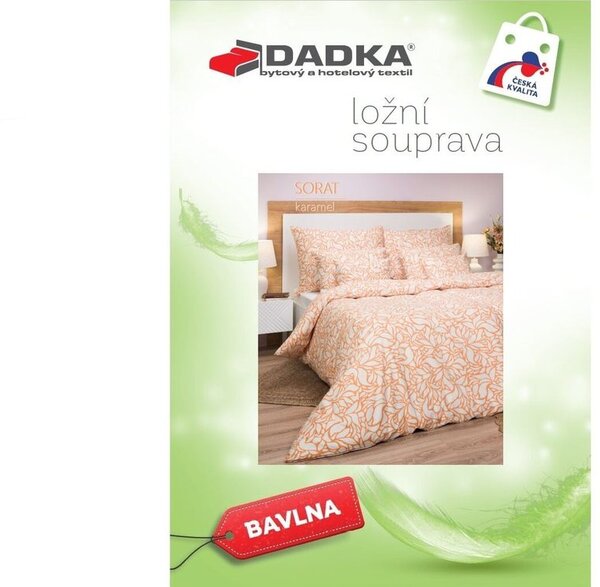 Bavlněné povlečení Sorat karamel 140x200, 70x90 cm
