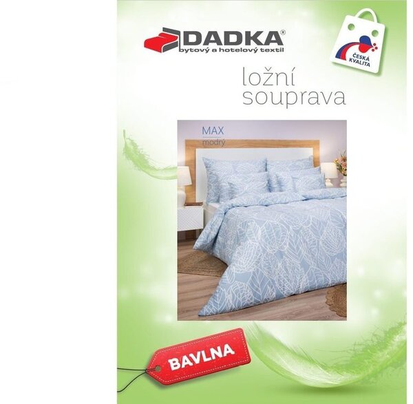 Bavlněné povlečení Max modrý 140x200, 70x90 cm