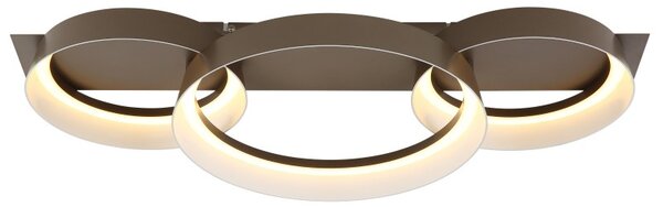 Globo 48048D2 LED přisazené stropní svítidlo SYRAKUS | 40W integrovaný LED zdroj | 1590lm | 3000K | hnědá