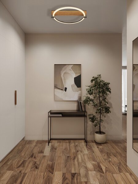 Globo 48050D LED přisazené stropní svítidlo FLETCHER | 15W integrovaný LED zdroj | 1320lm | 3000K | hnědá