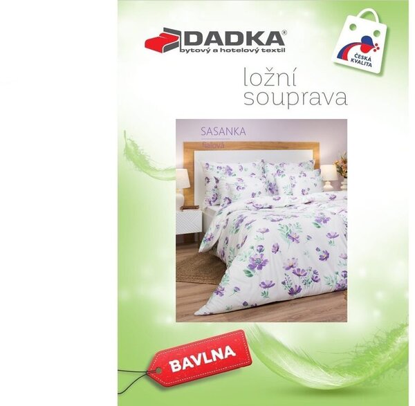 Bavlněné povlečení Sasanka fialová 140x200, 70x90 cm