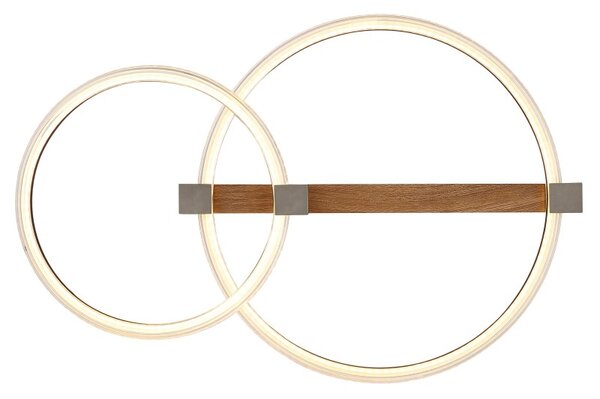 Globo 48050D1 LED přisazené stropní svítidlo FLETCHER | 24W integrovaný LED zdroj | 2100lm | 3000K | hnědá