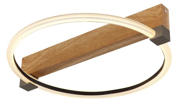 Globo 48050D LED přisazené stropní svítidlo FLETCHER | 15W integrovaný LED zdroj | 1320lm | 3000K | hnědá
