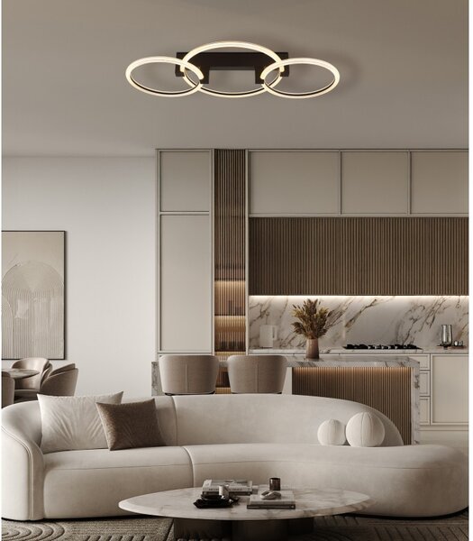 Globo 48050D2S LED přisazené stropní svítidlo FLETCHER | 40W integrovaný LED zdroj | 3340lm | 3000K | černá