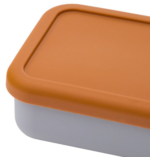 Kave Home Oranžovo-šedý svačinový box Lili
