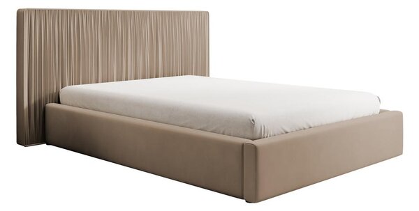 Manželská postel 140 cm Thala 140 (s roštem) (s úl. prostorem) (taupe + černá)