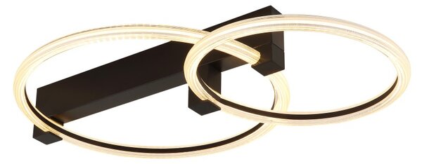Globo 48050D1S LED přisazené stropní svítidlo FLETCHER | 24W integrovaný LED zdroj | 2100lm | 3000K | černá