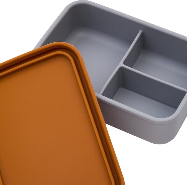 Kave Home Oranžovo-šedý svačinový box Lili