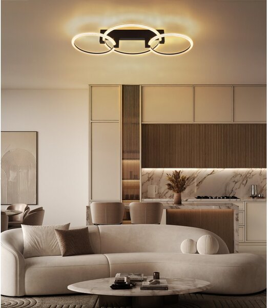 Globo 48050D2S LED přisazené stropní svítidlo FLETCHER | 40W integrovaný LED zdroj | 3340lm | 3000K | černá
