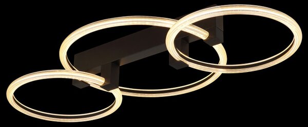 Globo 48050D2S LED přisazené stropní svítidlo FLETCHER | 40W integrovaný LED zdroj | 3340lm | 3000K | černá
