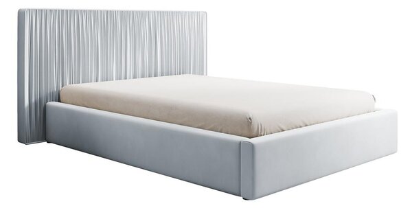 Manželská postel 140 cm Thala 140 (s roštem) (s úl. prostorem) (světle šedá + černá)