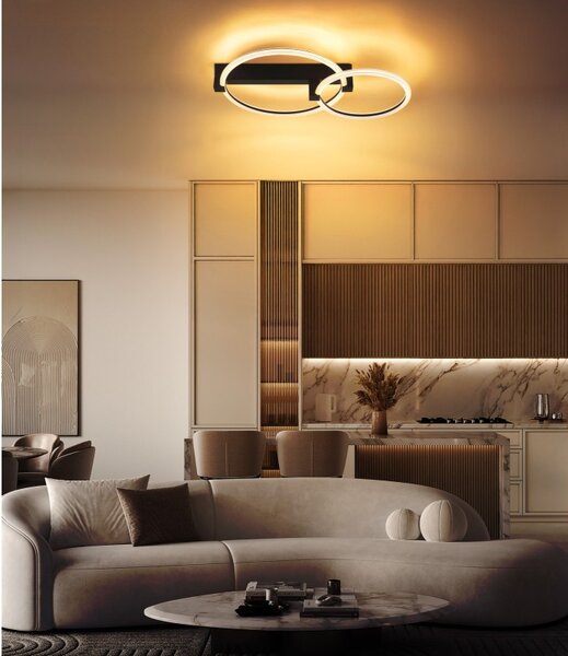 Globo 48050D1S LED přisazené stropní svítidlo FLETCHER | 24W integrovaný LED zdroj | 2100lm | 3000K | černá