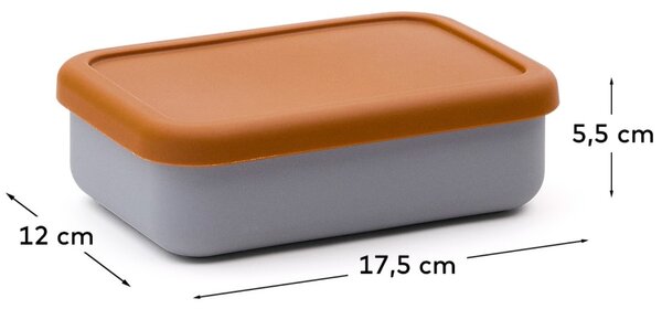 Kave Home Oranžovo-šedý svačinový box Lili