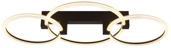 Globo 48050D2S LED přisazené stropní svítidlo FLETCHER | 40W integrovaný LED zdroj | 3340lm | 3000K | černá