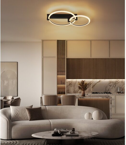 Globo 48050D1S LED přisazené stropní svítidlo FLETCHER | 24W integrovaný LED zdroj | 2100lm | 3000K | černá