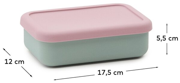Kave Home Růžovo-zelený svačinový box Lili