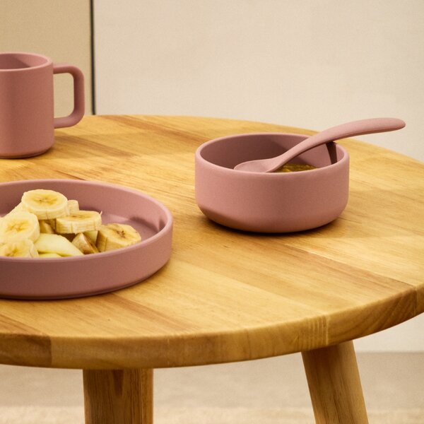 Kave Home Růžovo-zelený set dvou silikonových hrnků Lili 180 ml