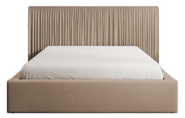 Manželská postel 140 cm Thala 140 (s roštem) (s úl. prostorem) (taupe + černá)