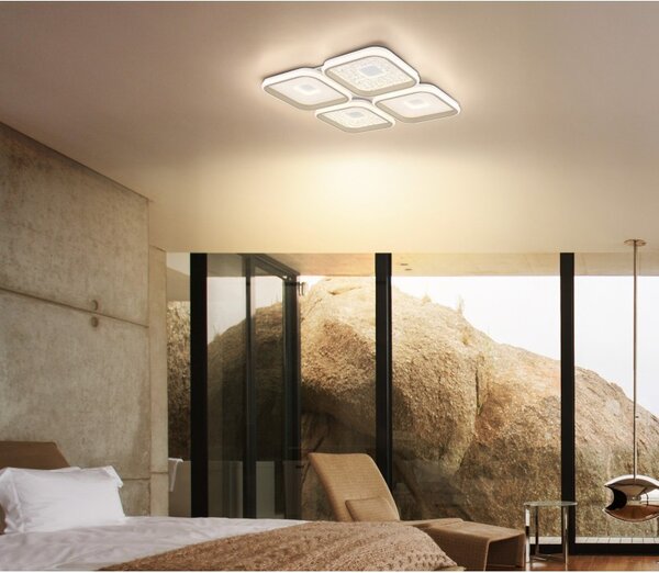 Globo 48097-60 LED přisazené stropní svítidlo MOSAIKO | 55W integrovaný LED zdroj | 2855lm | 2700-6000K | dálkové ovládání | stmívač | béžová