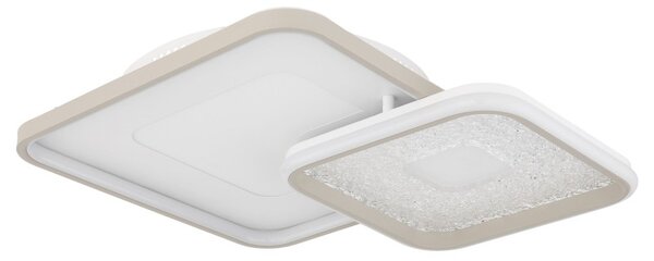 Globo 48097-48 LED přisazené stropní svítidlo MOSAIKO | 48W integrovaný LED zdroj | 2394lm | 2700-6000K | dálkové ovládání | stmívač | béžová