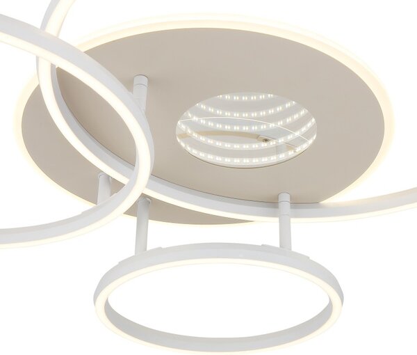 Globo 48466B-40 LED přisazené stropní svítidlo INVERTINA | 40W integrovaný LED zdroj | 1646lm | 2700-6500K | dálkové ovládání | stmívač | béžová