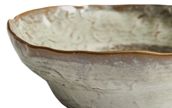 Kave Home Šedý keramický hluboký talíř Alenia 19 cm
