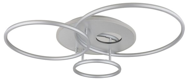Globo 48466-54A LED přisazené stropní svítidlo INVERTINA | 54W integrovaný LED zdroj | 2256lm | 2700-6500K | dálkové ovládání | stmívač | stříbrná
