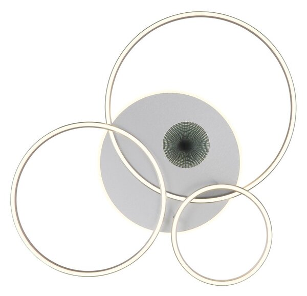 Globo 48466-54A LED přisazené stropní svítidlo INVERTINA | 54W integrovaný LED zdroj | 2256lm | 2700-6500K | dálkové ovládání | stmívač | stříbrná