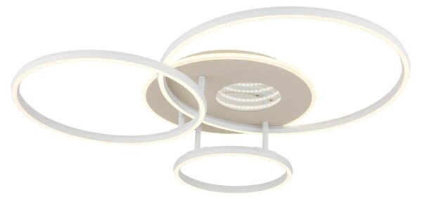 Globo 48466B-40 LED přisazené stropní svítidlo INVERTINA | 40W integrovaný LED zdroj | 1646lm | 2700-6500K | dálkové ovládání | stmívač | béžová