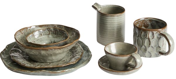 Kave Home Šedý keramický dezertní talíř Alenia 21,5 cm
