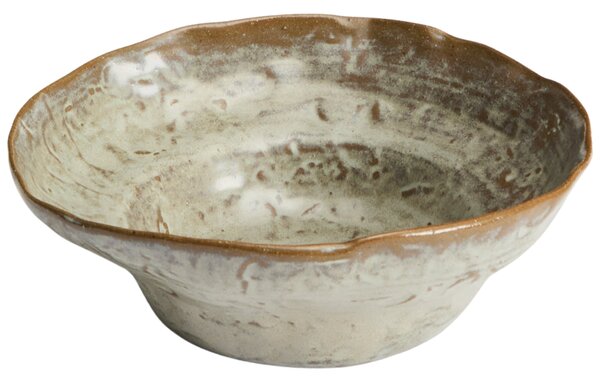 Kave Home Šedý keramický hluboký talíř Alenia 19 cm