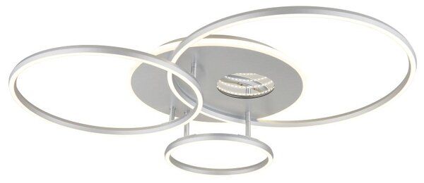 Globo 48466-54A LED přisazené stropní svítidlo INVERTINA | 54W integrovaný LED zdroj | 2256lm | 2700-6500K | dálkové ovládání | stmívač | stříbrná