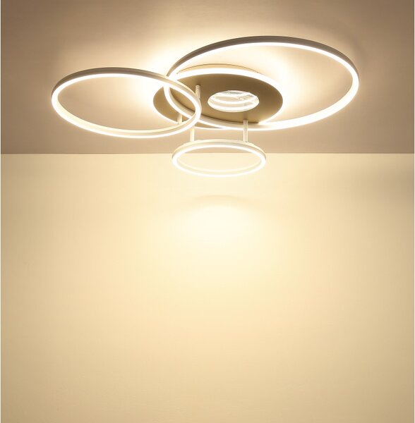 Globo 48466B-40 LED přisazené stropní svítidlo INVERTINA | 40W integrovaný LED zdroj | 1646lm | 2700-6500K | dálkové ovládání | stmívač | béžová