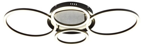 Globo 48477-40C LED přisazené stropní svítidlo ALVIS | 40W integrovaný LED zdroj | 1350lm | 4000K | černá