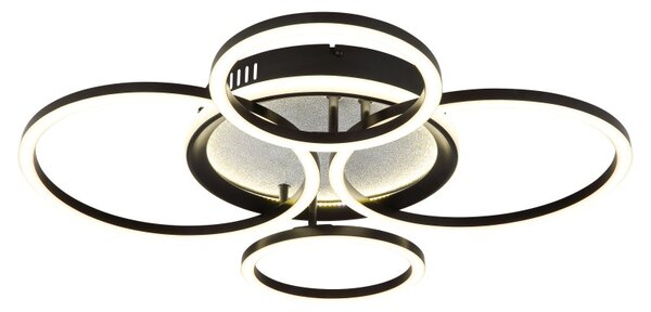 Globo 48477-40C LED přisazené stropní svítidlo ALVIS | 40W integrovaný LED zdroj | 1350lm | 4000K | černá