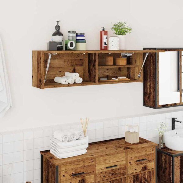 Koupelnová nástěnná skříňka old wood 100 x 25 x 30 cm kompozit