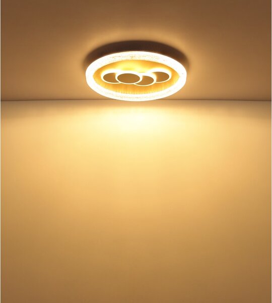 Globo 48476-40R LED přisazené stropní svítidlo LORAINE | 40W integrovaný LED zdroj | 3930lm | 3000K | zlatá