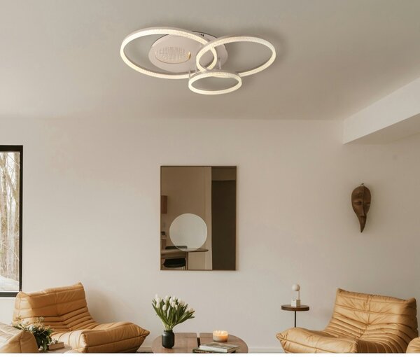Globo 48480-40 LED přisazené stropní svítidlo SANFORD | 40W integrovaný LED zdroj | 3112lm | 3000K | béžová