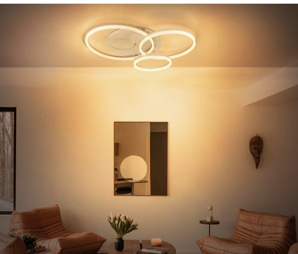 Globo 48480-40 LED přisazené stropní svítidlo SANFORD | 40W integrovaný LED zdroj | 3112lm | 3000K | béžová