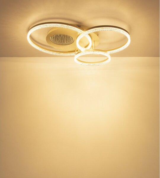 Globo 48480-40 LED přisazené stropní svítidlo SANFORD | 40W integrovaný LED zdroj | 3112lm | 3000K | béžová