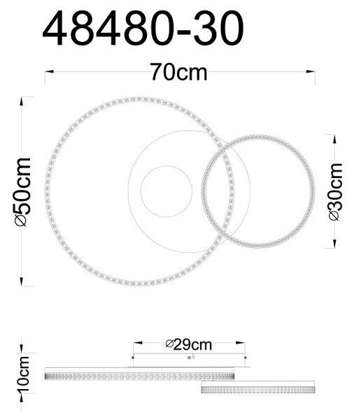 Globo 48480-30 LED přisazené stropní svítidlo SANFORD | 30W integrovaný LED zdroj | 2248lm | 3000K | béžová