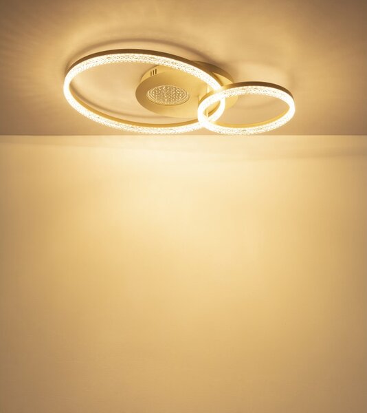 Globo 48480-30 LED přisazené stropní svítidlo SANFORD | 30W integrovaný LED zdroj | 2248lm | 3000K | béžová