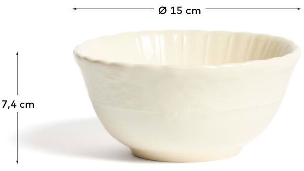 Kave Home Béžová keramická miska Varla 15 cm